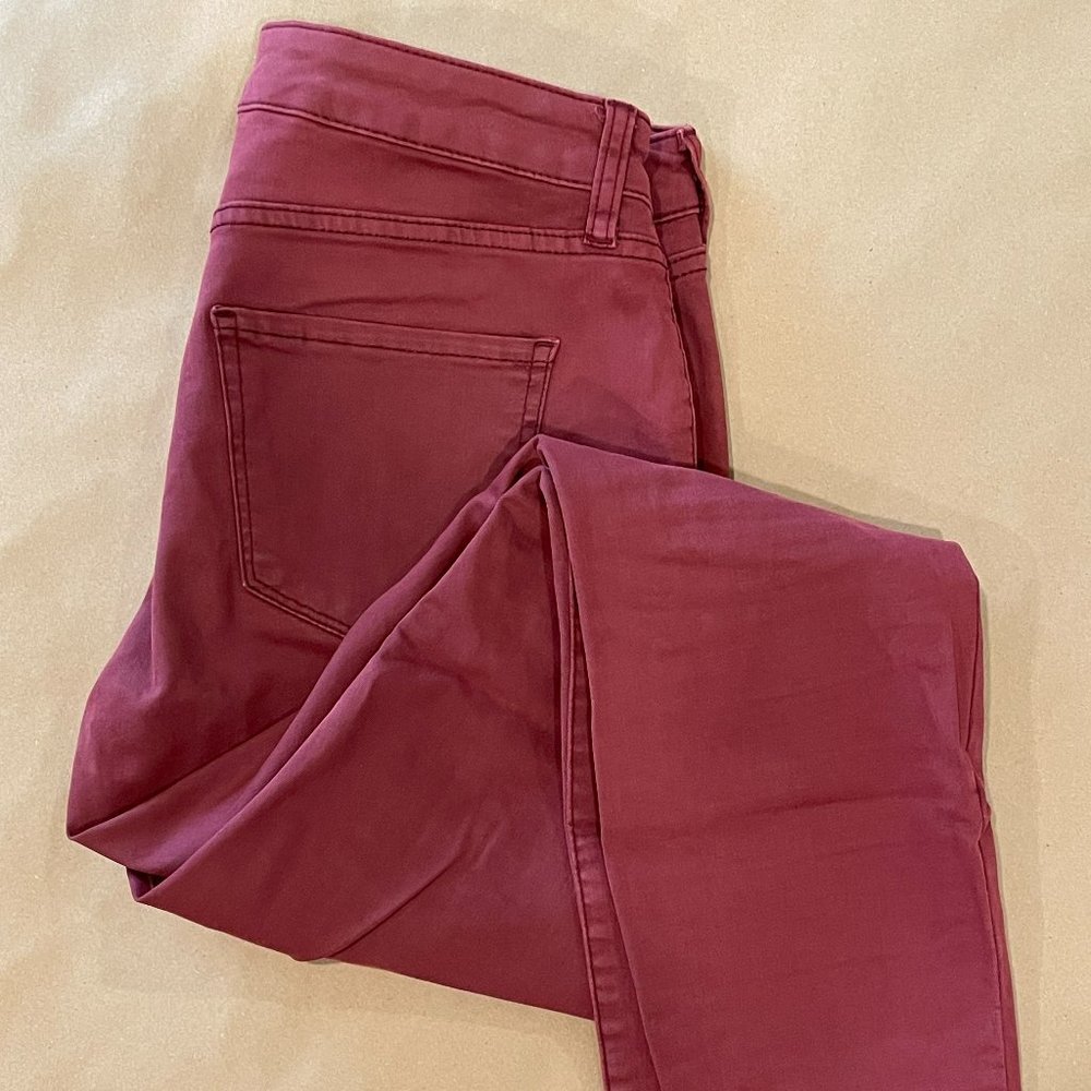 EUC Arizona Jean Co Maroon Mid-Rise Jeggings Size 5